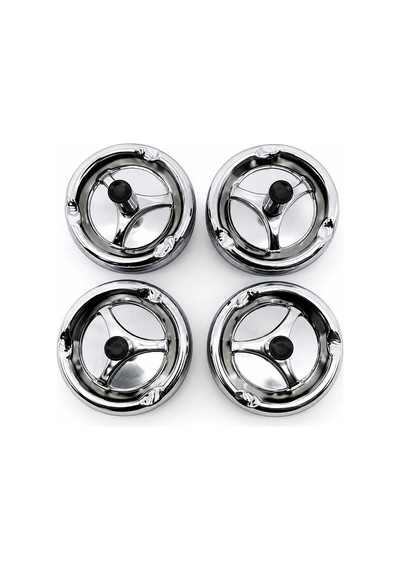 Bay 12 Adet Ashtray Yuvarlak - Basmalı Metal Küllük Bx40 Najmaddin