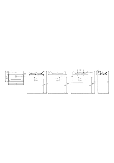 Isvea Sistema Z Tezgah Üstü Kare Lavabo 70x42 cm Slim Batarya Delikli Beyaz 10SF50070