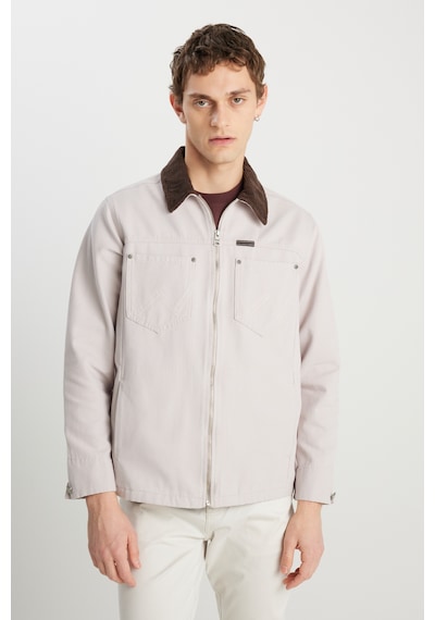 Wrangler %100 Pamuk Regular Fit Normal Kesim Kadife Yaka Gri Ceket Gray-w2510266035