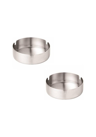 9 Cm Metal Paslanmaz Küllük 2li Metal Metalik Yuvarlak