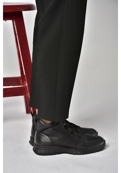 Fox Shoes Z555560903 Siyah Hakiki Deri Comfort Ortopedik Taban Kadın Bot