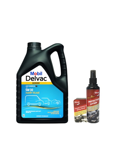 Mobil Delvac Modern Light Commercial T 5W-30 5 L + Gojo Araç Bakım Seti