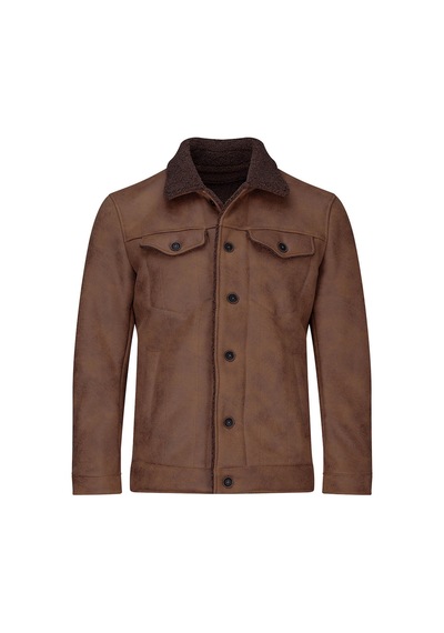 Hatemoğlu Taba Slim Fit Bebe Yaka Deri Mont 2982346 Taba