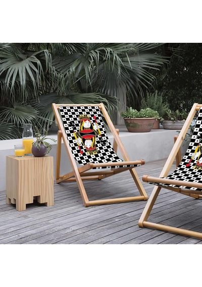 Bluehomeconcept Adawall Poker Girl Katlanabilir Şezlong