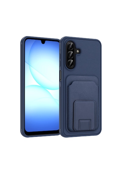 Zore Galaxy A17 Kılıf Kartlıklı Tpu Zore Bikart Kapak - Koyu Yeşil
