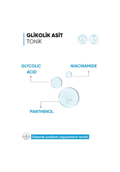 Mia Klinika %7 Glikolik Asitli Arındırıcı ve Gözenek Sıkılaştırıcı Tonik 200 ML