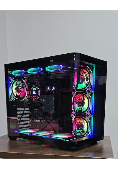Anime Karakterli 7 Argb Fanlı 750w 80+ Powerlı Siyah Akvaryum Kasa
