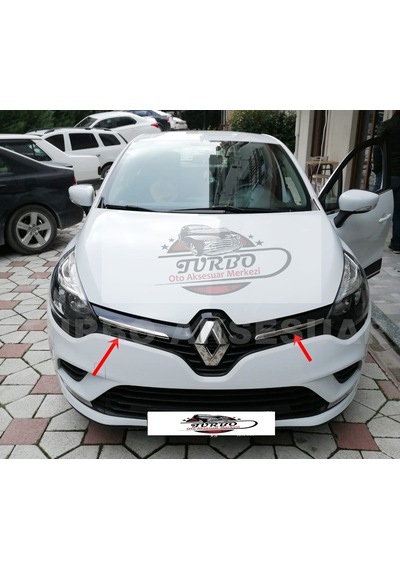 Renault Clio 4 Hb Krom Ön Panjur Çıtası 2 Parça 2012 ve Üzeri