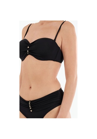 Louren Kadın Siyah/mavi Düz Kumaş Boncuklu Çıkarılabilir Askılı Sabit Kaplı Balenli Straplez Bikini Takımı Siyah Louren Kadın Siyah/mavi Düz Kumaş Boncuklu Çıkarılabilir Askılı Sabit Kaplı Balenli Straplez Bikini Takımı Siyah