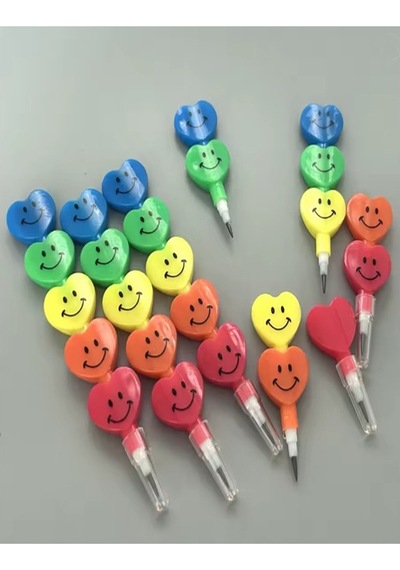 Kalpli Emoji Yumurtlayan Kurşun Kalem 4 Adet Eğlenceli Hediyelik Kurşun Kalem Gülen Yüzlü Kurşun Kalem Karne Hediyesi Çok Renkli