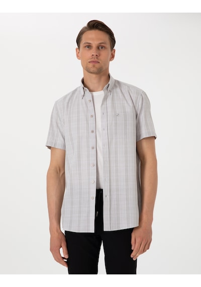 Pierre Cardin Erkek Bej Gömlek Kısa Kollu 50307083-vr011 Bej