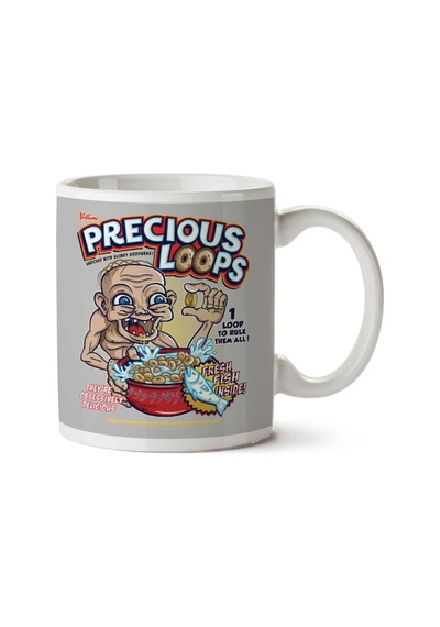 Gollums Precious Loops Lord Of The Rings Hobbit Cereal İki Tarafı Baskılı Kupa Bardak