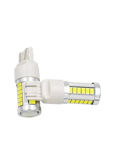 2 Adet T20 Led Ampul Mercekli 33 Ledli Çift Duy Beyaz