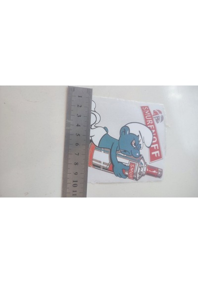 Sarhoş Şirin Figürlü Sticker Etiket Diğer