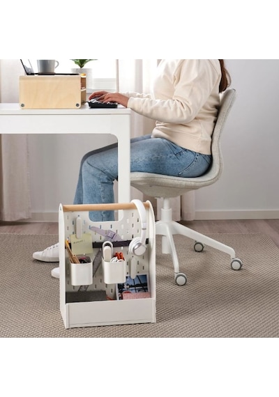 Ikea Vattenkar Taşınabilir Masaüstü Organizer Kutu 33 X 21 X 43 Cm Beyaz