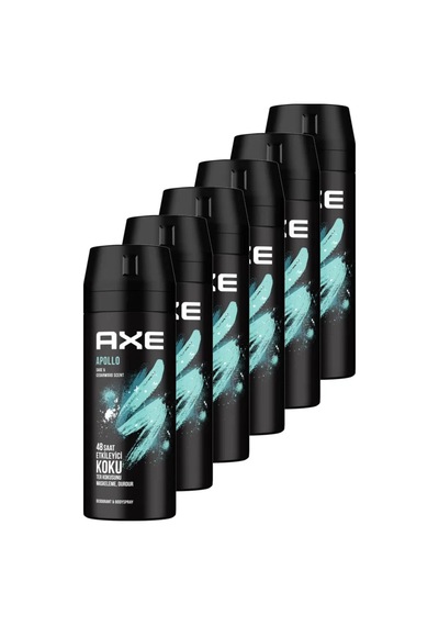 Erkek Sprey Deodorant Apollo 48 Saat Etkileyici Koku Vücut Spreyi 150 Ml 6 Adet Bskaxeapollo6