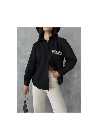 Verymoda Süet Gömlek - F1517 SİYAH