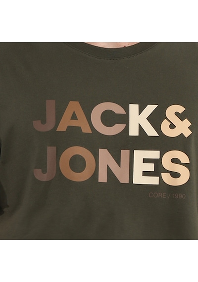 Jack & Jones Renk Geçişli Logo Baskılı Tişört Forest 12249602 Haki Jack & Jones Renk Geçişli Logo Baskılı Tişört Forest 12249602 Haki