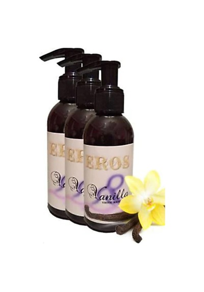 Eros Hologramlı Vanilla Massage Oil 120 Ml Vanilya Kokulu Masaj Yağı 3 Adet