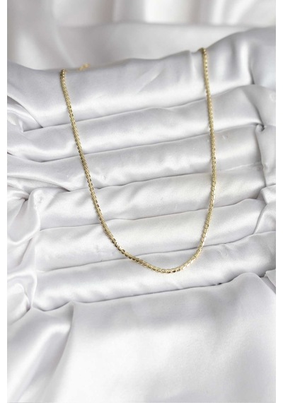 14k Gold Renk Kaplama Ezme Zincir Model Cm Kadın Kolye altın