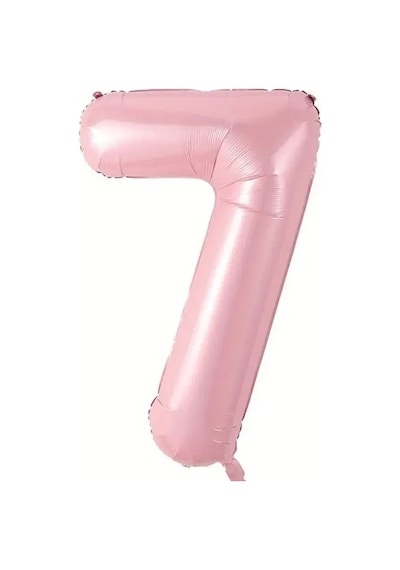 Beysüs Pembe 7 Rakam Folyo Balon 80 Cm Pembe