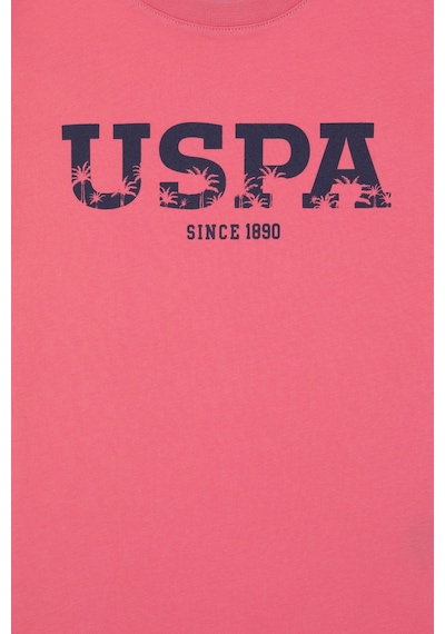U.S. Polo Assn. Erkek Çocuk Pembe Basic Bisiklet Yaka Tişört 50306512-VR167
