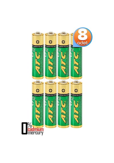 Atc 8li Aaa Heavy Duty R03 İnce Kalem Pil Kumanda Pili Çinko Karbon Pil Zn-c 1.5v