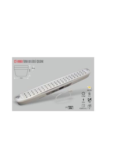 Cata Ct-9960 60 Ledli Işıldak 2 Adet
