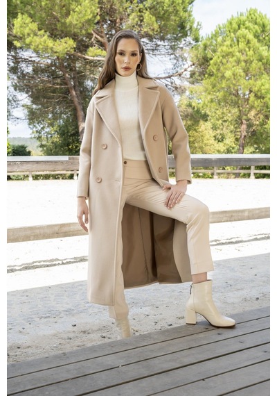 Olcay Kruvaze Ara Boy Oversize Kaban Bej 3860-y