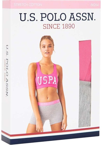 U.S. Polo Assn. Kadın Kırmızı Büstiyer Şort Takım 66264