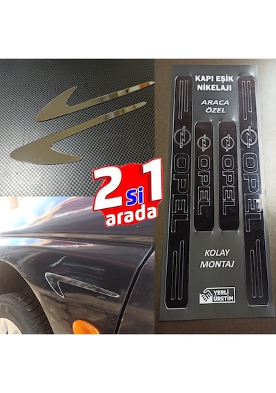 Opel Grandland Kapı Eşiği Set + Çamurluk Vent Krom Görsel