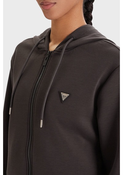 Guess Olympe Regular Fit Kapüşonlu Fermuarlı Kadın Sweat V4yq06kcay2 Sweat V4yq06 Kcay2 A10k Kahve