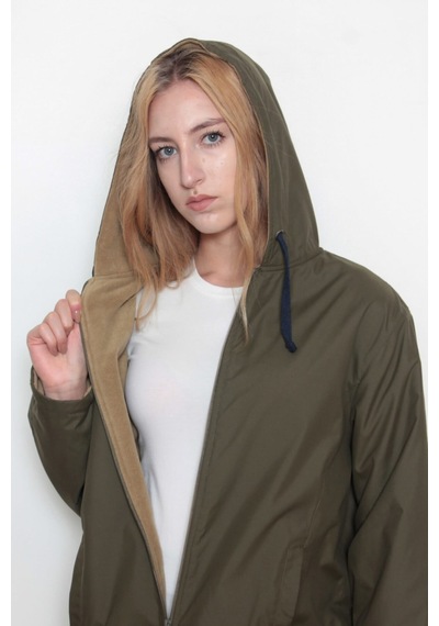 CottonCool Kadın Baharlık Mont Haki