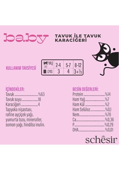 Baby Tavuk İle Tavuk Ciğeri Mus Konserve 70g