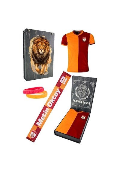 Gsstore Galatasaray Metin Oktay Hediye Set Sevgililer Günü Hediyesi T-shirt + Şal Atkı + Bileklik Sarı - Kırmızı Gsstore Galatasaray Metin Oktay Hediye Set Sevgililer Günü Hediyesi T-shirt + Şal Atkı + Bileklik Sarı - Kırmızı