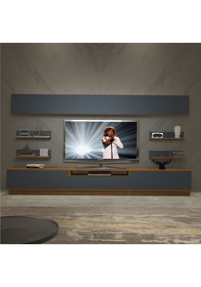 Decoraktiv Trendstyle 8ys Mdf Tv Ünitesi Tv Sehpası Ceviz - Antrasit