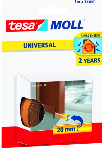 Tesamoll Genel Amaçlı Kapı-zemin Arası Köpük, Kahverengi, 1m X 38mm Diğer