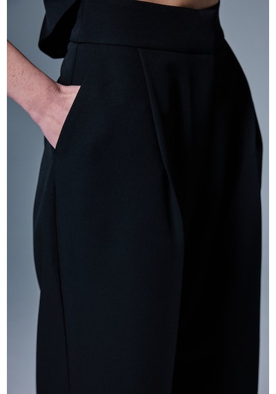 Sateen Sofia Palazzo Pantolon - Siyah-137035 siyah