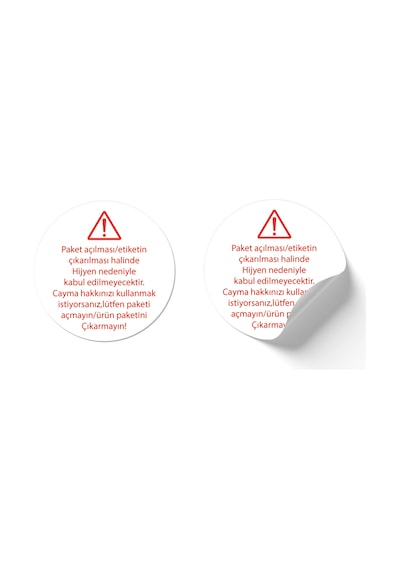 Yuvarlak Kuşe Ambalaj, Kutu Sticker Paketi Açmayın Etiketi, 27 M