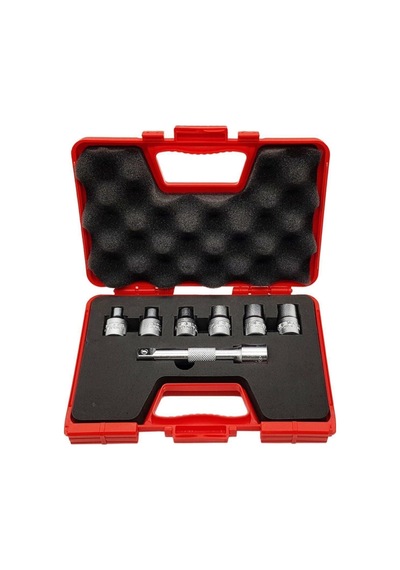 İzeltaş 1/2" Star & Torx Lokma Anahtar Takımı 7'li ( 7 Parça )