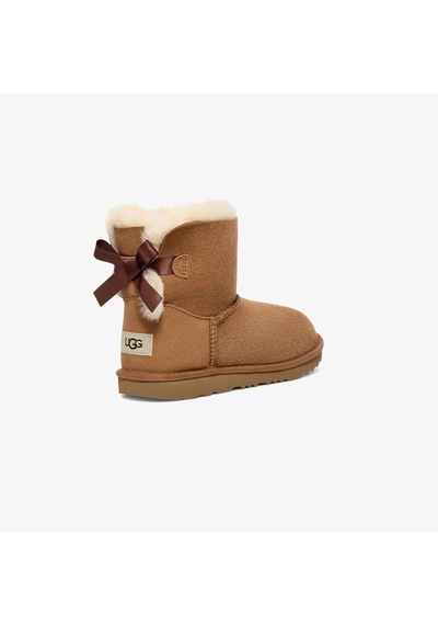 Ugg Mini Bailey Bow Çocuk Kahverengi Bot Düz 1017397k Kahverengi