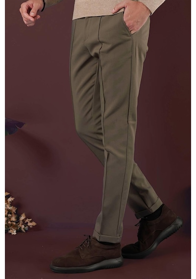 Efor P 1130 Slim Fit Bej Spor Pantolon Bej