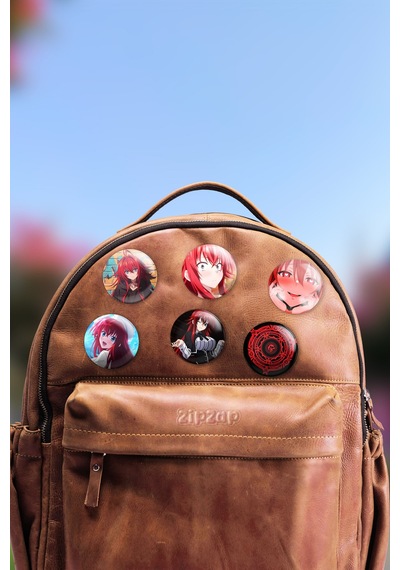 Rias Gremory High School Dxd Çanta Süsü Rozet İğneli Buton Rozet Seti 6 Adet Altılı