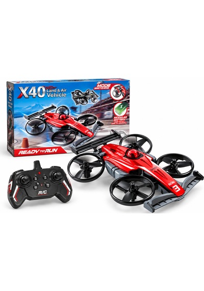 Karada Ve Havada Kullanılabilen X40 Kumandalı Araç Kırmızı