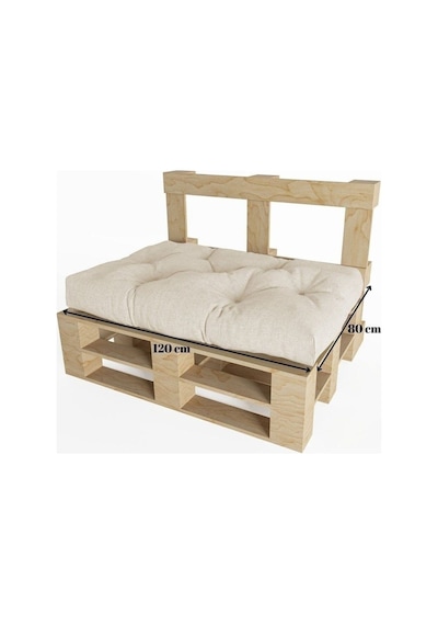 Roza Serisi 9001 Kalite Sınıfı 120x80/120x40 Bench Minderi Palet Minderi Bahçe Minderi Krem