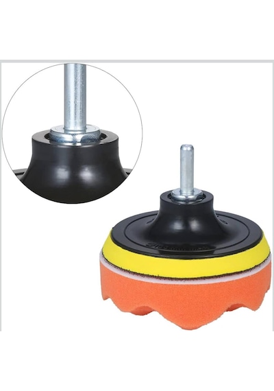 11 Parça Pasta Cila Polisaj Süngeri Seti Matkap Uyumlu 115mm Çap