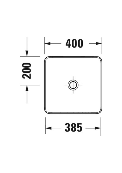 Duravit - Sivida Durocast Kare Çanak Lavabo 40 Cm Mat Beyaz - 2660013200- Beyaz