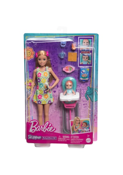 Barbie HTK35 Bebek Bakıcısı Skipper ve Aksesuarları Oyun Setleri