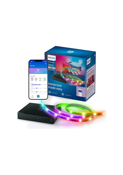 Philips Smart Lighting Hdmı 2.0 Sync Box Kiti 55"-65" Tv'ler İçin - Google Home, Alexa, Homekit Ve Matter Uyumlu Çok Renkli