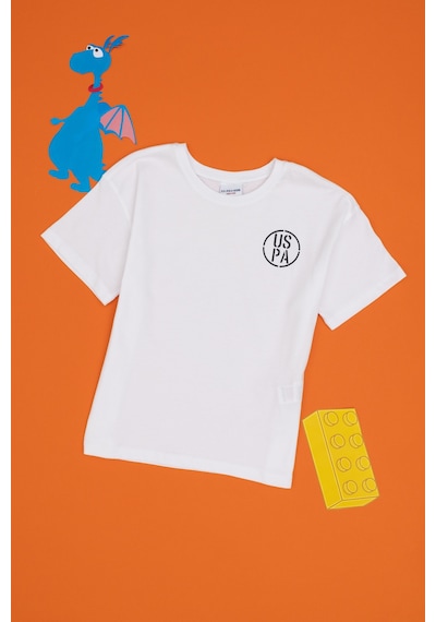U.S. Polo Assn. Erkek Çocuk Beyaz Oversize Bisiklet Yaka Tişört 50298981-VR013 U.S. Polo Assn. Erkek Çocuk Beyaz Oversize Bisiklet Yaka Tişört 50298981-VR013